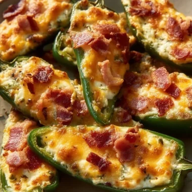 Delicious stuffed jalapeño poppers arranged on a plate