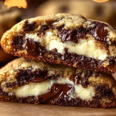 Ultimate cheesecake stuffed chocolate chip cookies on a plate