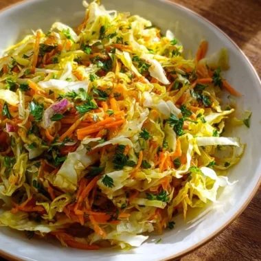 Bowl of Cabbage Masala garnished with spices and herbs