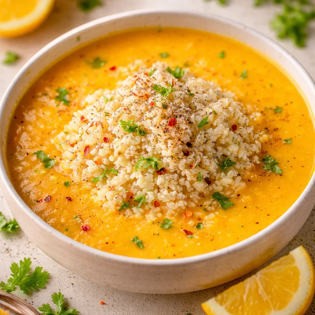 Bowl of comforting Italian penicillin soup with pastina noodles and vegetables