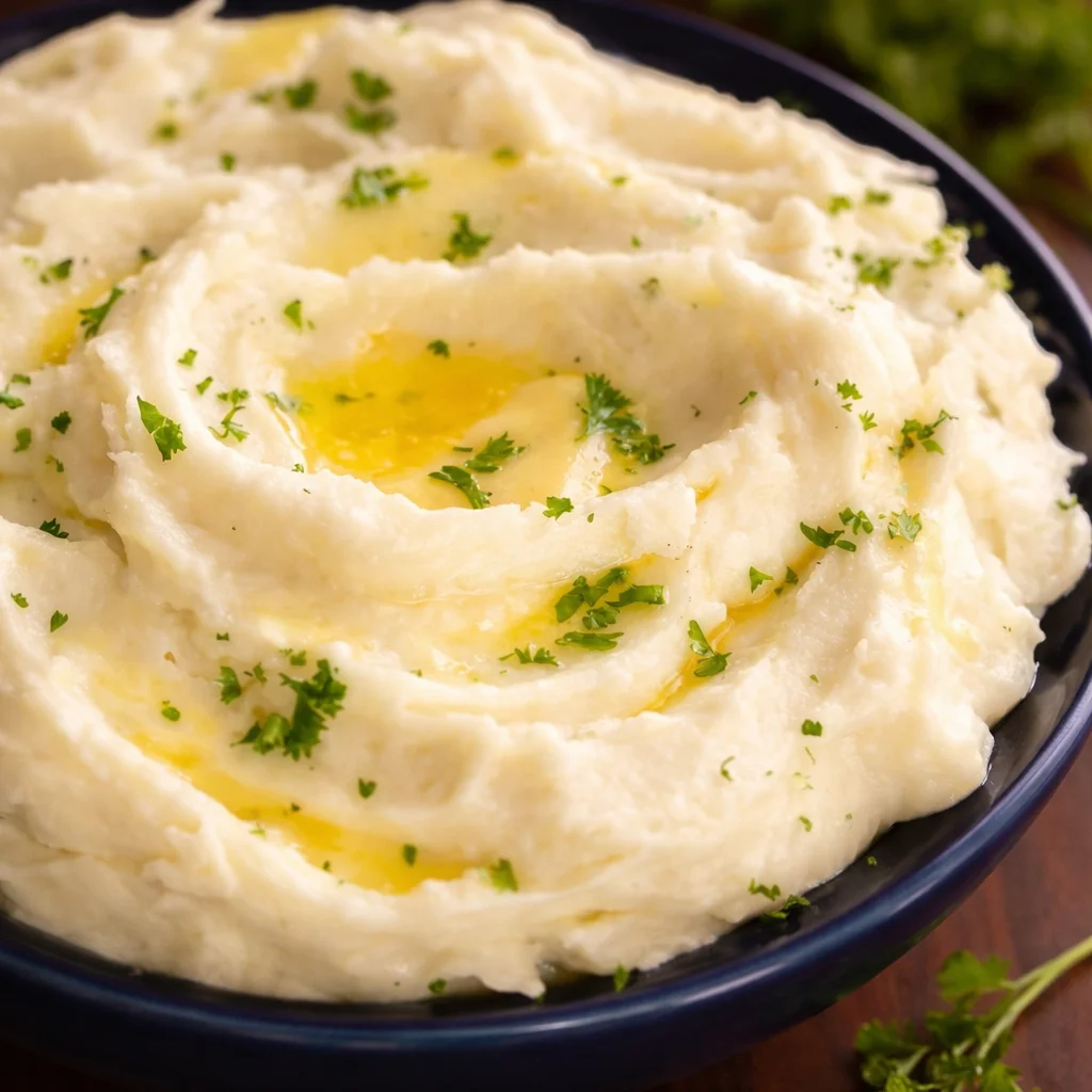 Creamy mashed potatoes prepared for a group of 8, perfect side dish for gatherings.
