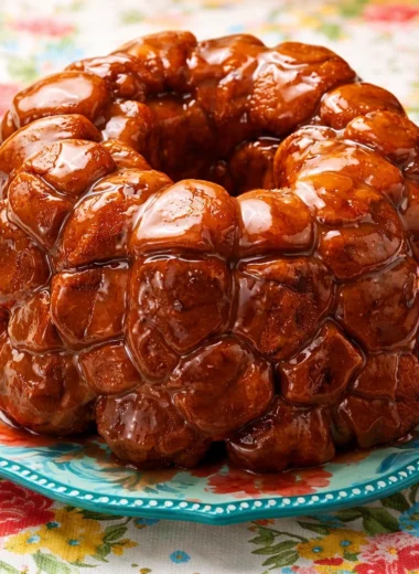 Delicious pull-apart monkey bread with cinnamon, sugar, and warm butter sauce