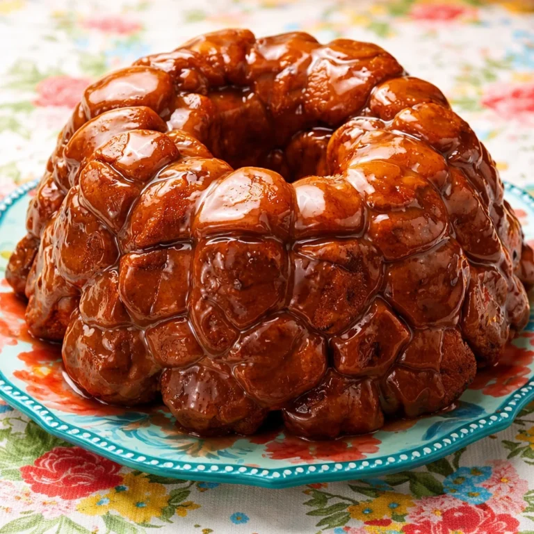 Delicious pull-apart monkey bread with cinnamon, sugar, and warm butter sauce