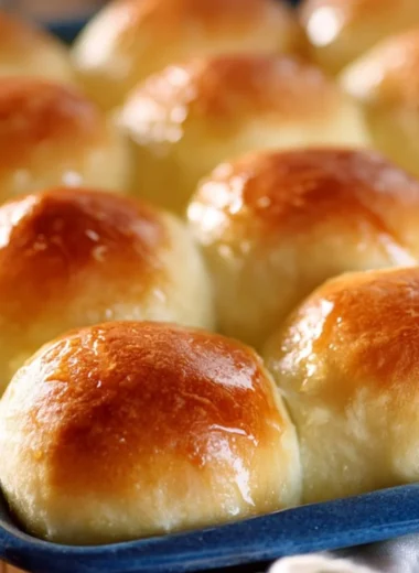 Soft and fluffy homemade dinner rolls served in a basket