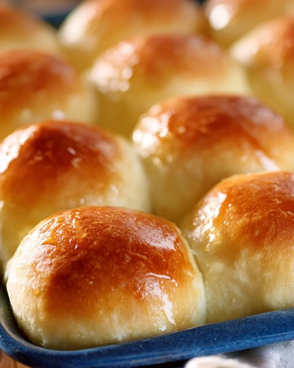 Soft and fluffy homemade dinner rolls served in a basket