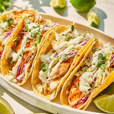 Delicious easy fish tacos with fresh toppings and vibrant flavors