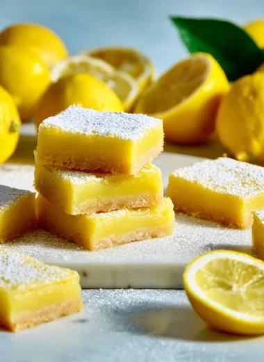 Delicious easy lemon bars with a buttery crust and bright lemon filling