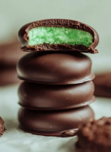 Delicious homemade mint patties on a plate ready to serve