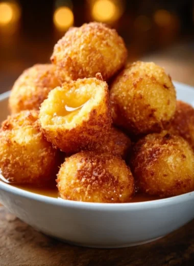Delicious Honey Butter Cornbread Poppers served on a plate