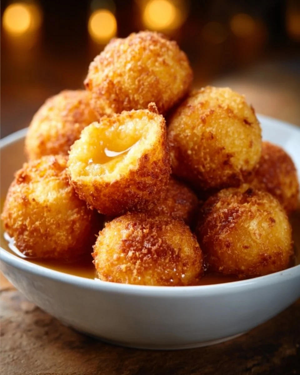 Delicious Honey Butter Cornbread Poppers served on a plate