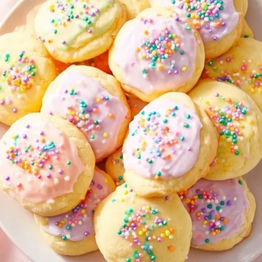 Delicious soft Italian Easter cookies decorated for the holiday season.