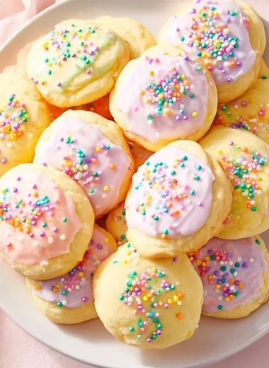 Delicious soft Italian Easter cookies decorated for the holiday season.