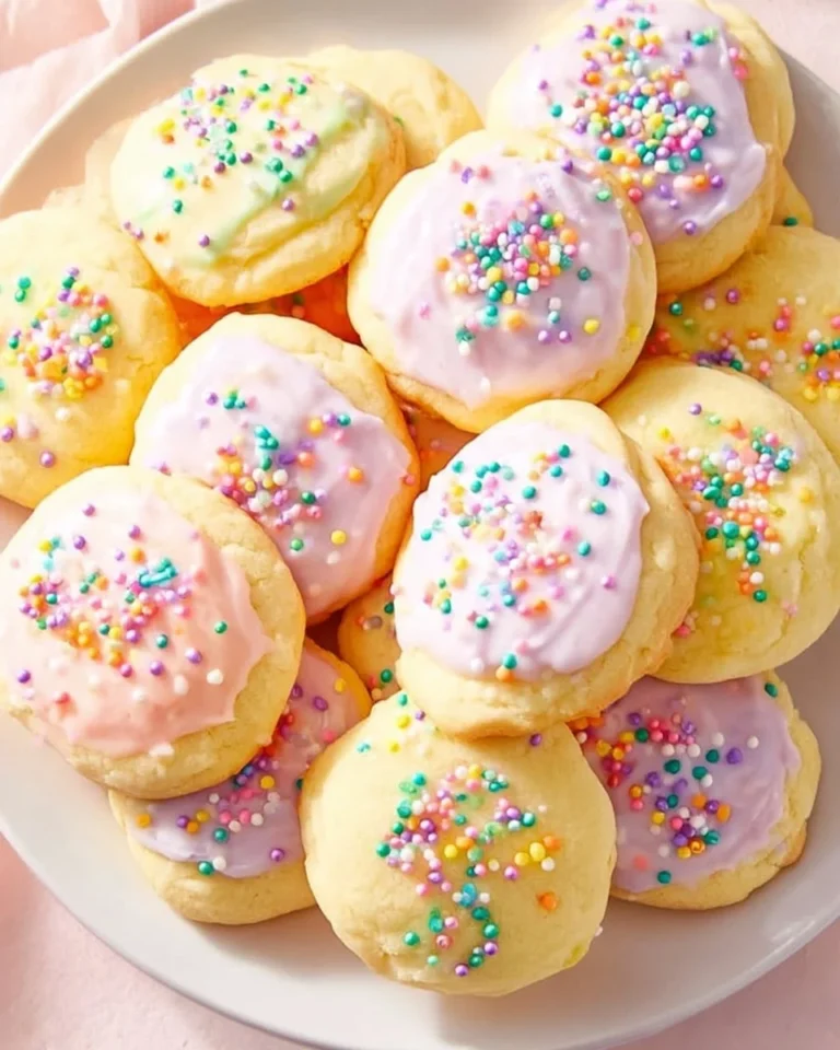 Delicious soft Italian Easter cookies decorated for the holiday season.