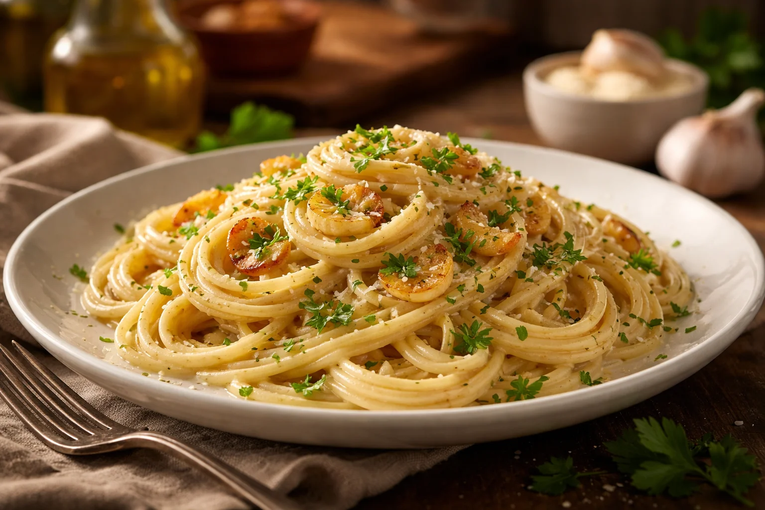 Creamy Garlic Pasta Ready in 20 Minutes Flat