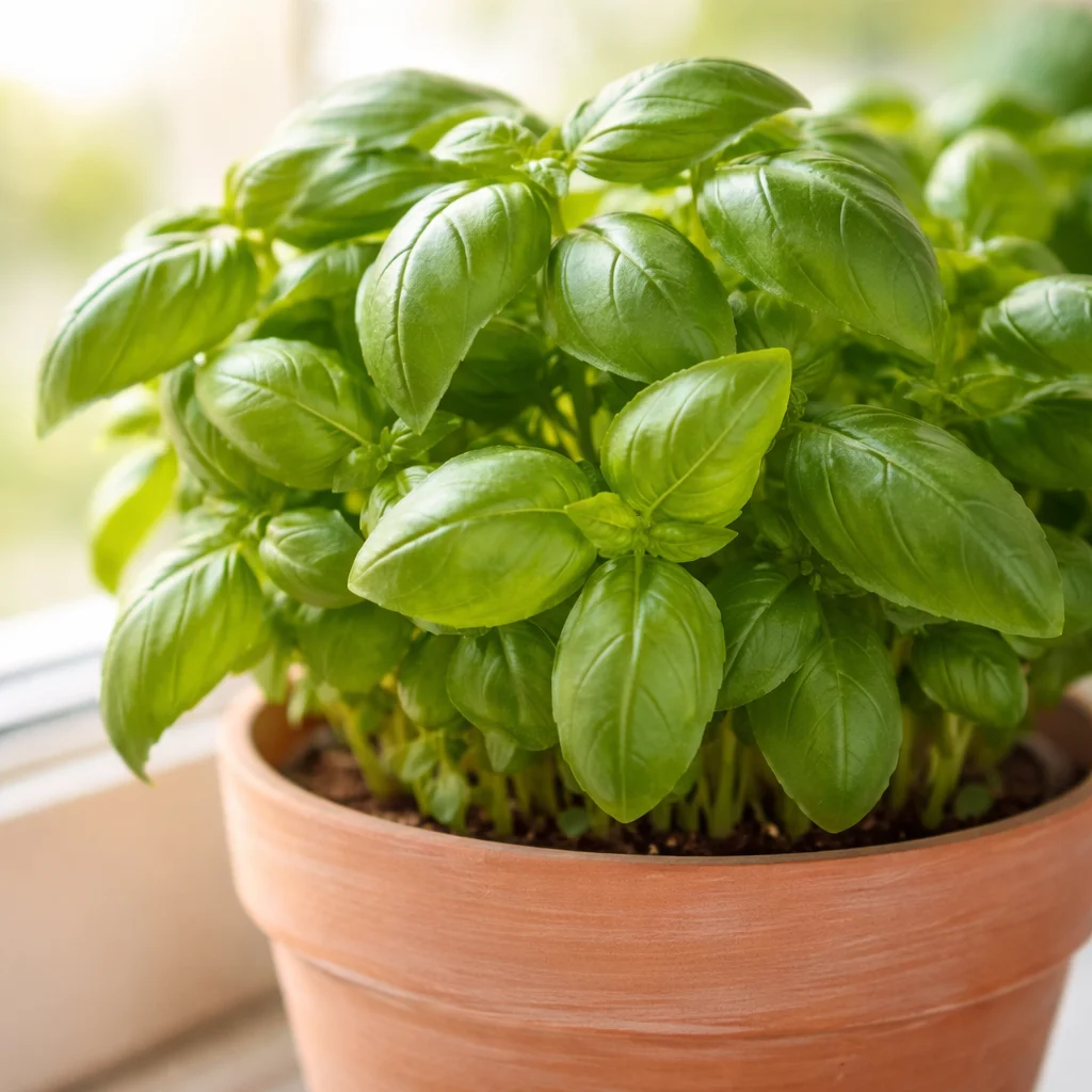 Step-by-Step Guide to Growing Basil in Pots for Beginners with vibrant basil plants