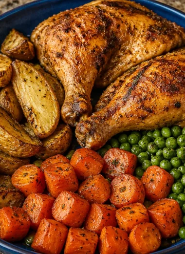 Golden Herb Roasted Chicken Bowl with herbs and vegetables