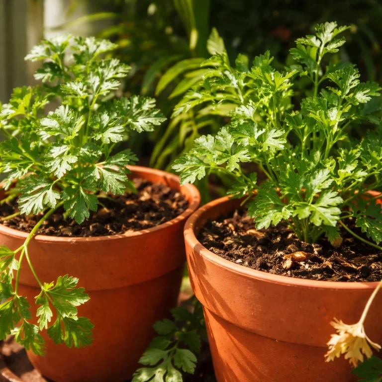 Indoor parsley plant thriving by a sunny window, ready for fresh harvests year-round.