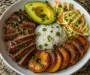 Savory Power Bowl With Steak, Rice, Caramelized Plantains