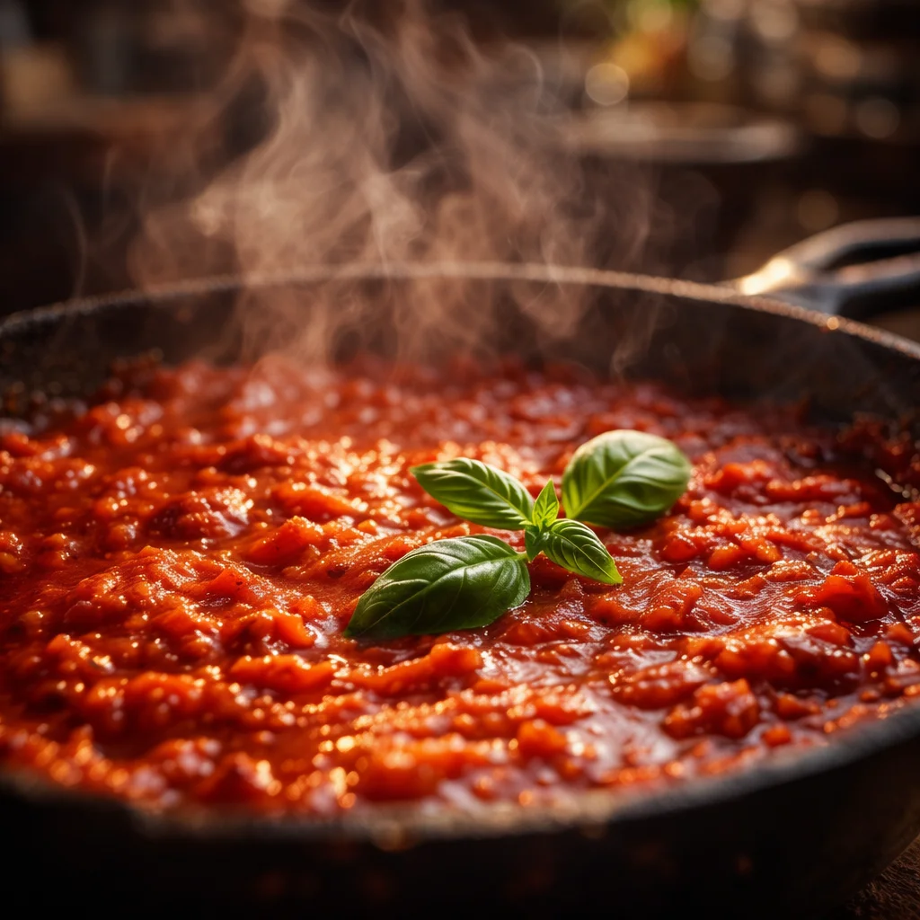 Homemade pasta sauce made with fresh ingredients and ready in under an hour.