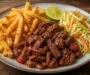 Beef With Golden Fries Plate