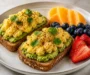 Creamy Avocado Egg Toast With Fruit