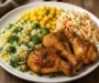 Crispy Garlic Herb Chicken Platter