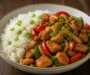 Crispy Pepper-Chicken Stir-Fry Rice Bowl