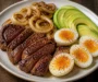 Crispy Steak, Eggs and Avocado Breakfast