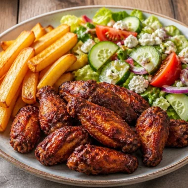 Golden grilled chicken wings served hot and crispy