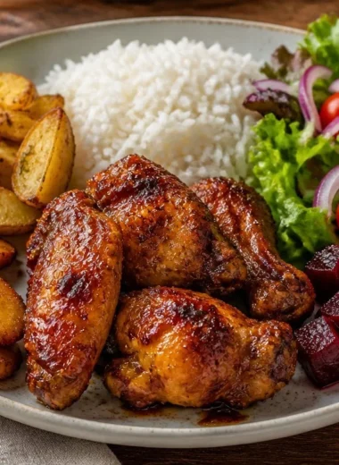 Delicious Golden Honey Chicken dish served as a feast
