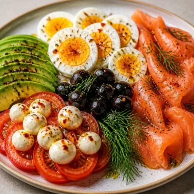 Delicious Protein Power Crispy Breakfast Plate loaded with healthy ingredients.