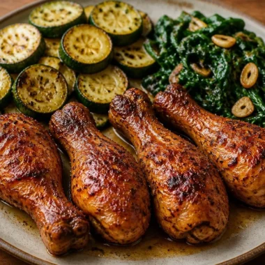 Smoky chicken drumsticks party platter ready for serving
