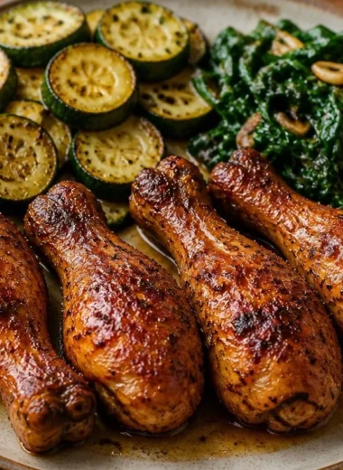 Smoky chicken drumsticks party platter ready for serving