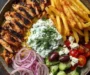 Crispy Chicken Gyro Bowl with Fries
