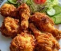 Crispy Fried Chicken With Garden Salad