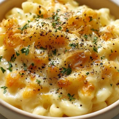 Plate of authentic Käsespätzle, a traditional German macaroni and cheese dish