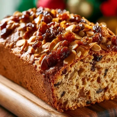 Homemade Bremer Klaben fruit bread with nuts and dried fruits