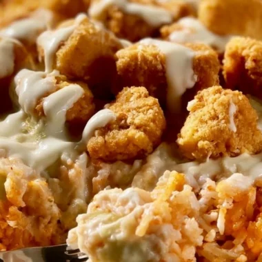 Creamy queso chicken served over fluffy rice for a comforting meal