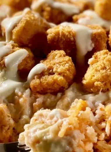 Creamy queso chicken served over fluffy rice for a comforting meal