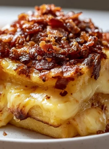Creamy Tartiflette Bake made with Reblochon cheese and potatoes