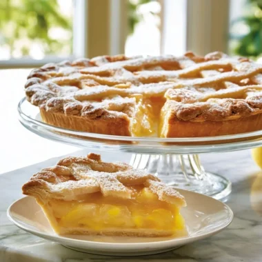 Golden Rhenish apple cake topped with fresh apples and a golden crust