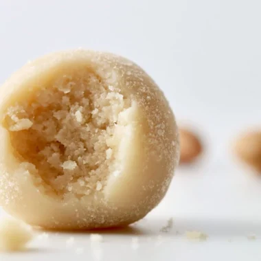 Traditional homemade marzipan made from almonds and sugar, ready for decoration.