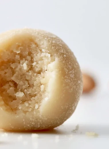 Traditional homemade marzipan made from almonds and sugar, ready for decoration.