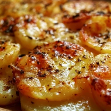 Delicious Truffade dish featuring potatoes, cheese, and truffle oil