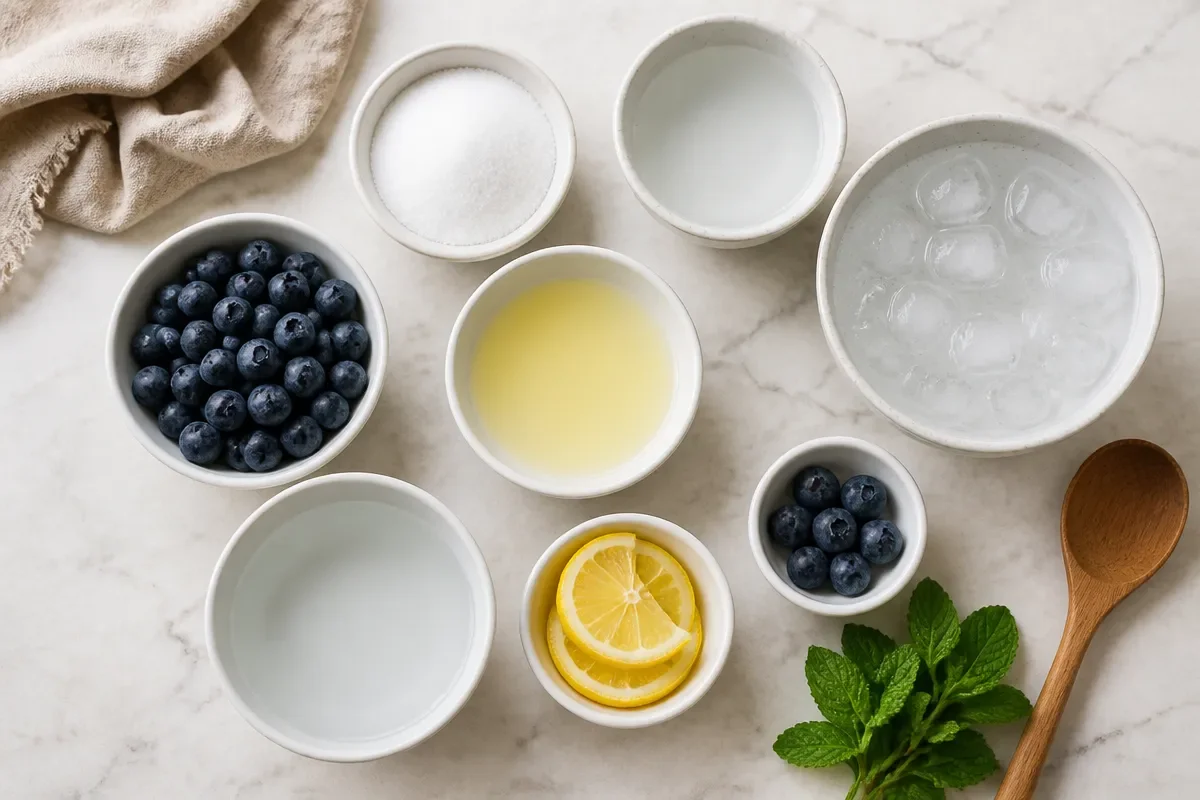 Blueberry Lemonade with Fresh Mint