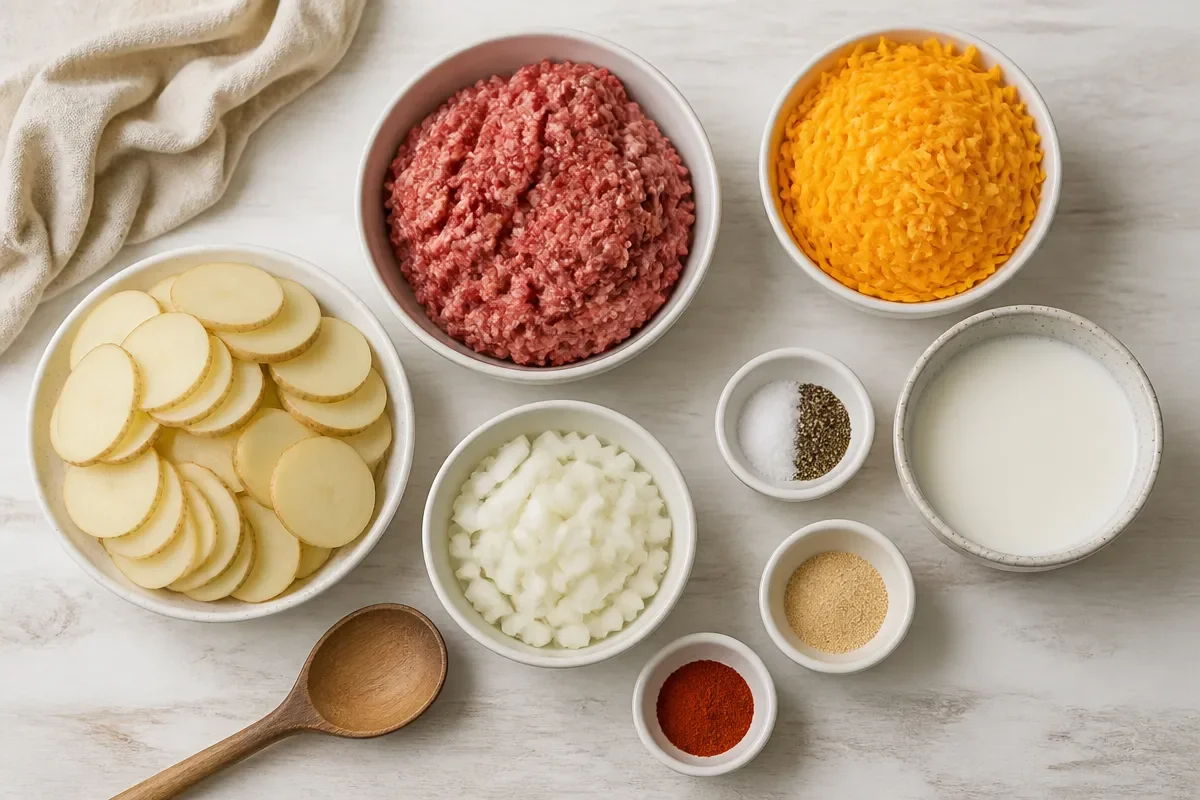 Cheesy Hamburger Potato Casserole