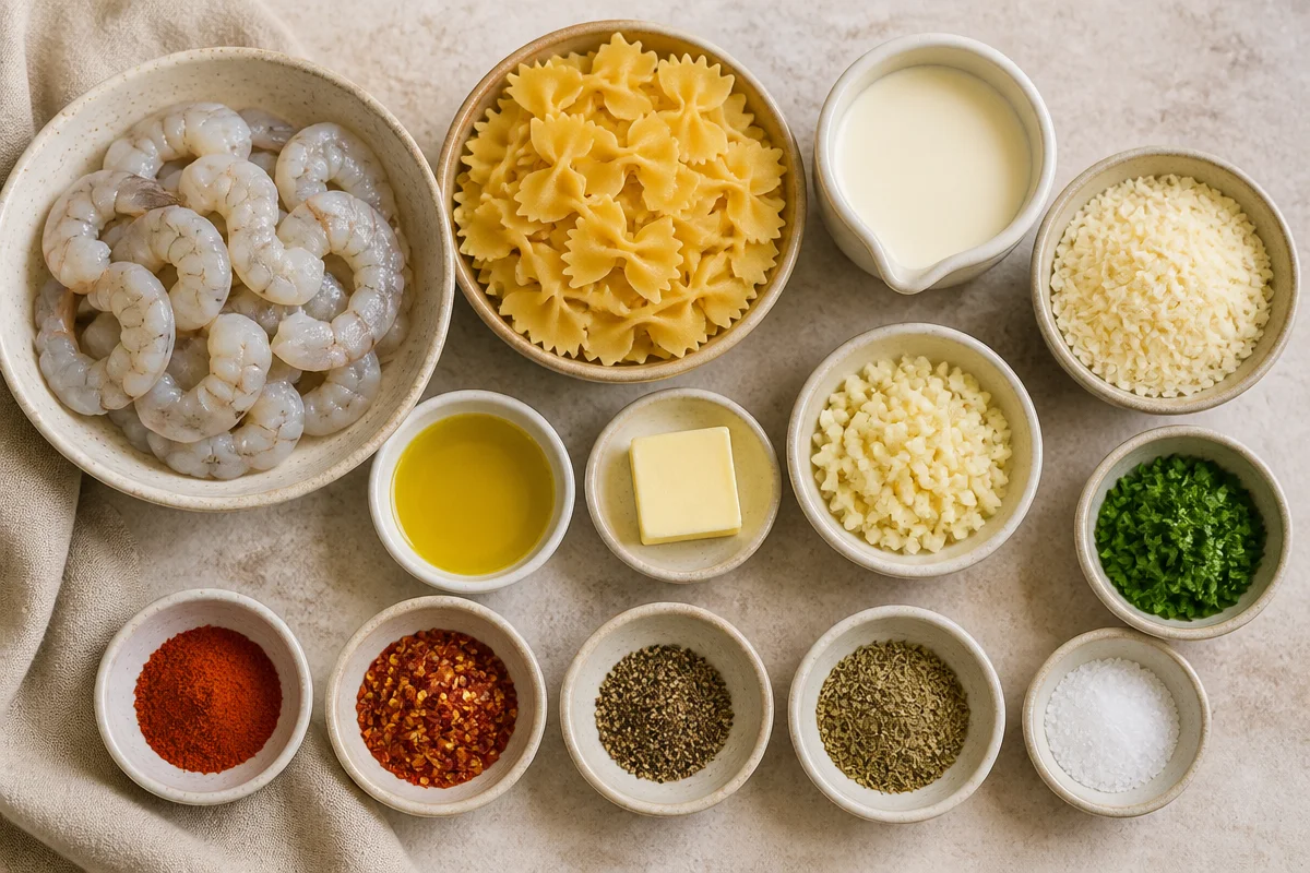 Silky Garlic Shrimp Pasta