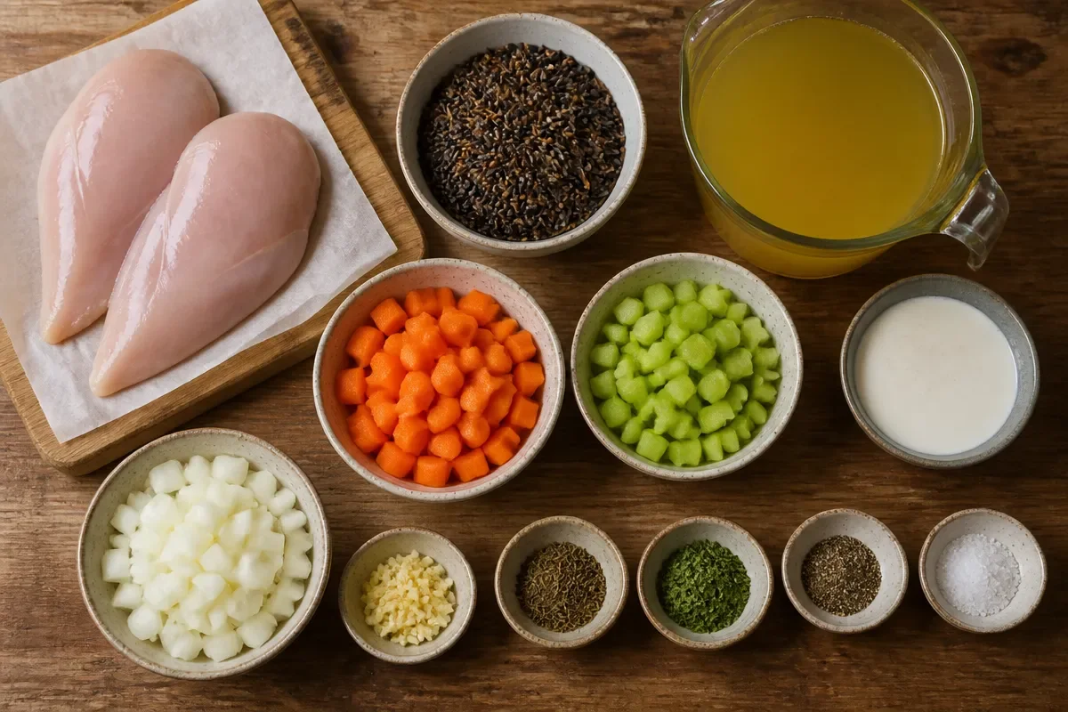 Crock Pot Chicken and Wild Rice Soup