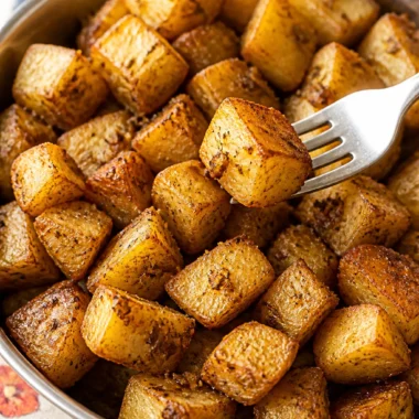 Delicious Lipton onion oven roasted potatoes served in a bowl