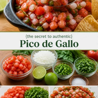 Fresh Pico De Gallo salsa made with tomatoes, onion, cilantro, and lime.